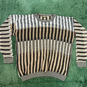 Vintage Alan Stuart Sweater Men's 2XL Textured Knit Pullover USA 90s - Picture 1 of 7