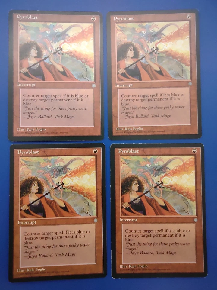 MTG Ice Age Pyroblast X4 Playset Magic The Gathering Cards - Image 1 of 4