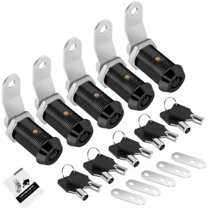 5 Pack Cabinet Lock with Keys, 1-1/8” Rv Storage Lock Keyed Alike, Rv Locks for - Picture 1 of 8