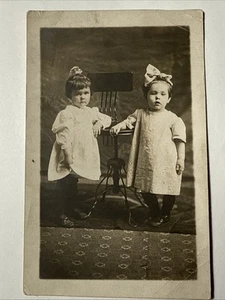 c. 1900 Helen und Virginia Neal Kleinkinder antike RPPC Echtfoto Postkarte Vintage - Bild 1 von 9