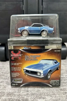 ZipZaps XMODS MICRO RC  1967 CHEVY CAMARO BLUE Radio Shack Zip Zaps 1:64 100 mph - Image 1 of 4