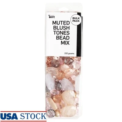 Mezcla de cuentas acrílicas tono rubor apagado 152 g 225 piezas hágalo usted mismo joyería suministros artesanales nuevo Foto 1 de 4