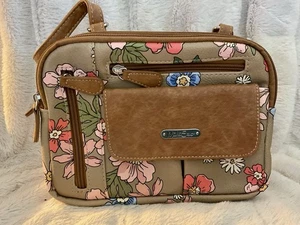 Multi Sac Bellissima Borsa Multicolore Marrone Floreale Usata Ottime Condizioni - Foto 1 di 5
