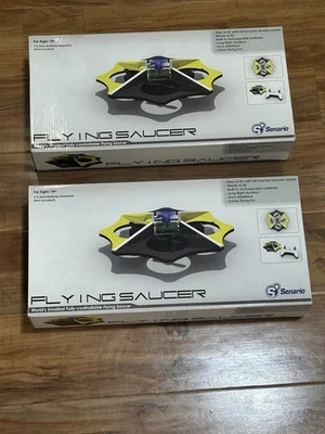 2- Vintage 2008 Senario Flying Saucers. Before there were Marketed Drones Avail - Image 1 of 4