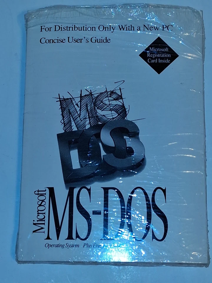 Microsoft MS-DOS 6.22 Full Version on 3.5 Disks With COA & User's Guide New - Image 1 of 4
