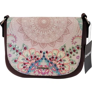 Desigual Bols Valkiria Varsovia Crossbody Bag Floral Print Brown - Picture 1 of 8