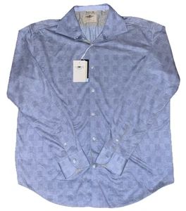 I C The ONE by Richard Choi Blue Shirt Cotton Regular Fit Mock Neck XL - Picture 1 of 5