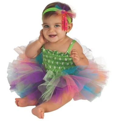 Lindo traje de Halloween para bebé arco iris tutú disfraz 6-9 meses bebé niña Foto 1 de 4