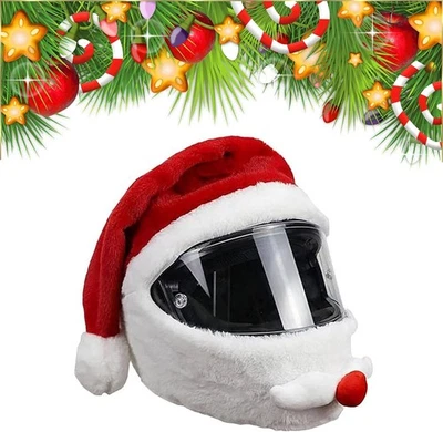 Motorrad Helm Abdeckung Weihnachtsmann,Weihnachtsmann Motorradhelm - Bild 1 von 4