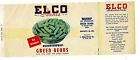 Elco Selected - Blue Lake Green Beans, Cut Stringless - Can Label