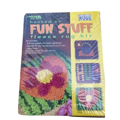 NUEVO Kit de alfombra polar con cierre de gancho para adolescentes artesanía floral corazón cartera abrazo grande cosas divertidas Foto 1 de 2