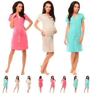 Purpless Maternity Pregnancy and Nursing Nightdress Nightwear Sleepwear 5041n - Picture 1 of 12