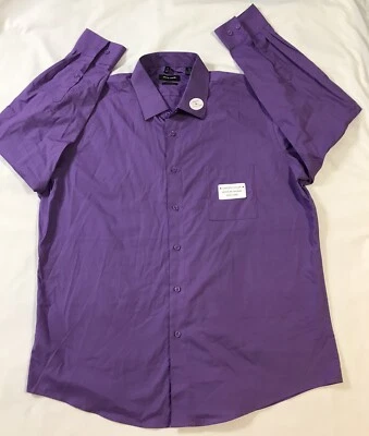 Рубашка мужская Pierre Cardin Dress очень большая 17-17,5 34/35 фиолетовая приталенная - Изображение 1 из 4