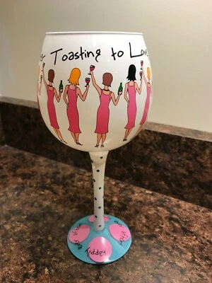 Copa de vino de boda I Do Bride Damas de honor brindando por Mudpie Foto 1 de 4