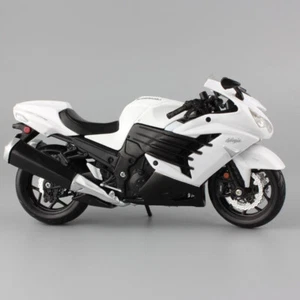 1:12 Maisto Kawasaki Ninja ZX14R ZX-R14 diecast bike model motorcycle Toy White - Picture 1 of 16