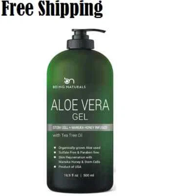 Aloe vera Gel - from 100% Pure Organic Aloe Infused with Manuka Honey, Stem Cell - Image 1 of 3