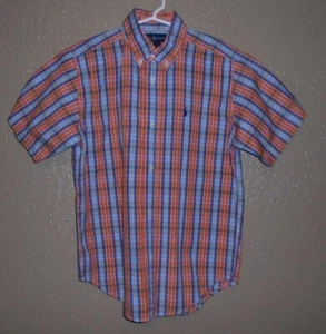 RALPH LAUREN PLAID COTTON BOY'S SHIRT (7)  EUC - Picture 1 of 7