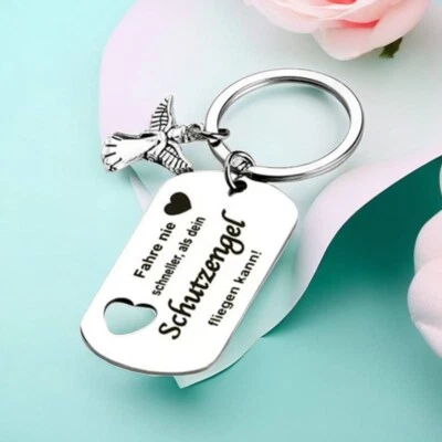MARKENLOS Schlüsselanhänger Auto Schutzengel Führerschein Bestanden Geschenk Fahr Vorsicht