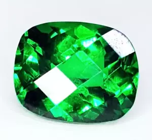 Granato Tsavorite Naturale Gemma Sciolta 10 Ct Certificato Taglio Cuscino Gemma G076 - Foto 1 di 10