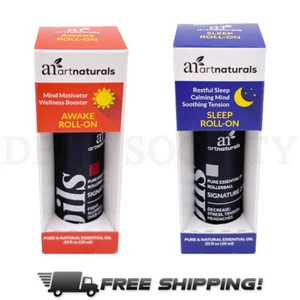 ArtNaturals Pure Essential Oils Roll On 10ml EaChoose From Scent:Awake or Asleep - Picture 1 of 5