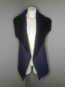 đź’™Romeo & Juliet Coutuređź’™Black and Slate Blue Vest SIZE Med $165 - Picture 1 of 11