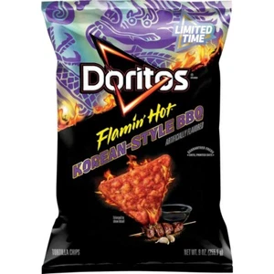 Doritos KOREAN-STYLE BBQ FLAMIN HOT Tortilla Bold Major Crunch 1 Pk 9 Oz LIMITED - Picture 1 of 5