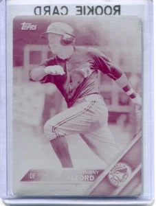 2016 Topps Pro Debut - ANTHONY ALFORD - Printing Plate BLUE JAYS 1 of 1 #d 1/1 - Picture 1 of 1