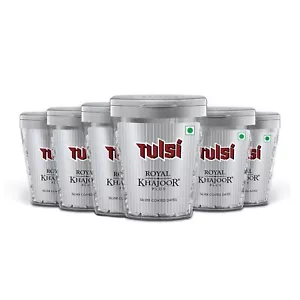 Tulsi Royal Khajoor Pack of 6 X30g Silver Coated Khajoor Date Mint Mouthfreshner - Picture 1 of 3