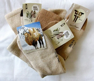 Camel Wool Thick Socks Made In Mongolia for Russia Wool 70% Viscose 30%