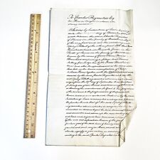 1855 Legal Contract From England — Beautiful Antique Manuscript Document Old