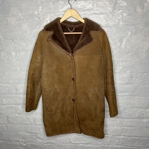 Morlands Real Lamnbskin Jacket Coat Made in England Vintage Brown - Picture 1 of 15