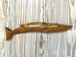 Wayne Robbins Signed Finback Whale in Zebra Wood - 1999 - Picture 1 of 6