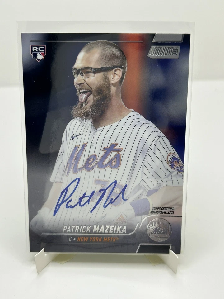 2022 Topps Stadium Club Patrick Mazeika Auto Mets RC SCBA-PM - Image 1 of 2