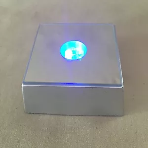 LED Light Base Multi Color LED Light Base Square Crystal Selenite Jewel Display. - Picture 1 of 12