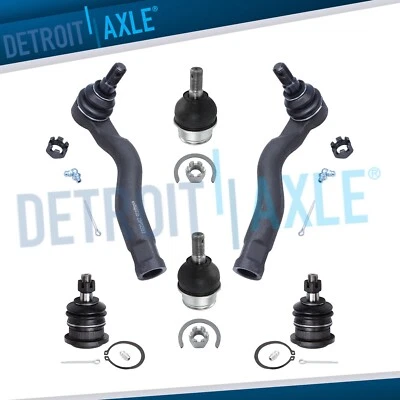 Front Upper & Lower Ball Joints Tie Rod Ends for 2008-2019 Toyota Tundra Sequoia - Image 1 of 4