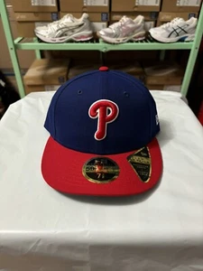 New Era 59Fifty Hat Philadelphia Phillies Royal Blue Low Profile-Sz 7 3/8 - NWT - Picture 1 of 4