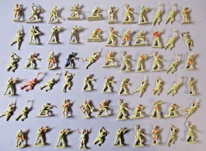 1/72 LOT DE 65 FIGURINES AIRFIX 01711 GERMAN AFRIKA KORPS PEINTUREES WWII HO OO - Imagen 1 de 1