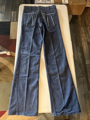 Raro 1978 White Tab Levi’s Velvet Like Blue Jeans Accent Stripes Talon 42 Novo sem etiquetas? - Imagem 1 de 4
