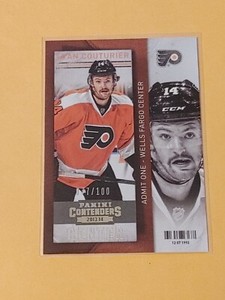 2013-14 Panini Contenders #75 Sean Couturier #/100 Philadelphia Flyers 
