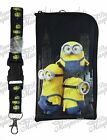 Minions Detachable Lanyard Zipper Wallet ID Pouch and Phone Holder [Black]