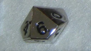 Metal dice die, d10 (Silver Color) - Picture 1 of 2