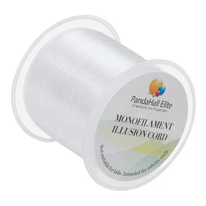 142 Yards 0.2mm Clear String Fishing Line Invisible Beading Cords Nylon Thread - Picture 1 of 9