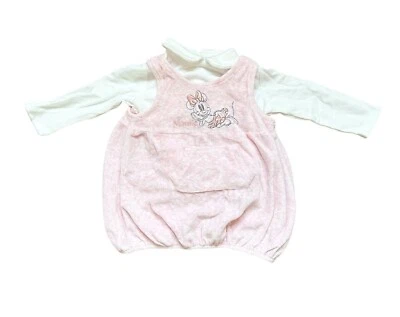 Disney Baby - set neonata 1-3 mesi (56cm) - Scamiciata Rosa + Top Bianco - Immagine 1 di 4