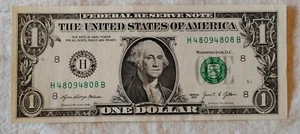 Mixed Scrambled Ladder Fancy Serial Number $1 One Dollar Note Circulated - Picture 1 of 2