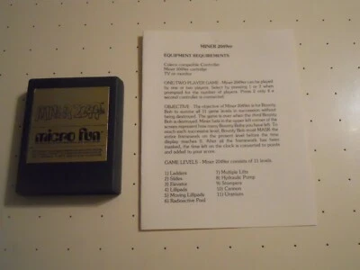 Miner 2049er by Mircofun (Colecovision, 1983) Game cartride w/mnl - Tested/Works - Image 1 of 4