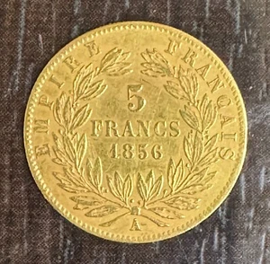 Frankreich - Napoleon III - 5 Franken Gold 1856 IN Paris - Imagen 1 de 2