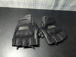 Genuine Harley Davidson Mens 2XL Black Logo Fingerless Reinforced Knuckle Gloves - Bild 1 von 9