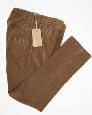 INCOTEX коричневый платье брюки хлопок вельвет Slim Fit плоский передний 30 (ЕС 46) - Изображение 1 из 4