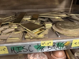 Cortes/gotas de latón de 1/8" de espesor - se vende por libra - 1 libra - Imagen 1 de 1