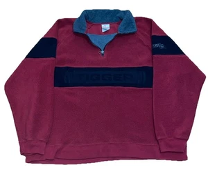 VTG Disney Store Tigger Fleece 1/4 Zip Up Jacket Red/Black Adult Size Large - Picture 1 of 5